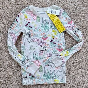 LL Bean Multicolor Floral Long Sleeve Tee Pajama